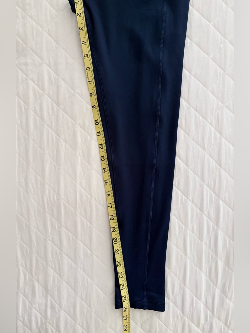 Adidas Dark Blue High Rise 7/8 Training Leggings Size M with Pocket - Picture 12 of 12